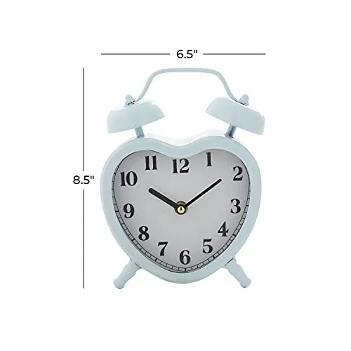 Deco 79 Farmhouse Metal Clock, 7" W x 8" H, Blue