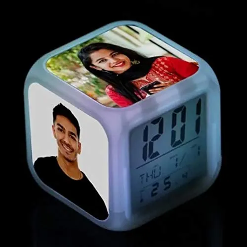 Desire Valley Plastic Photo LED Digital Watch - White