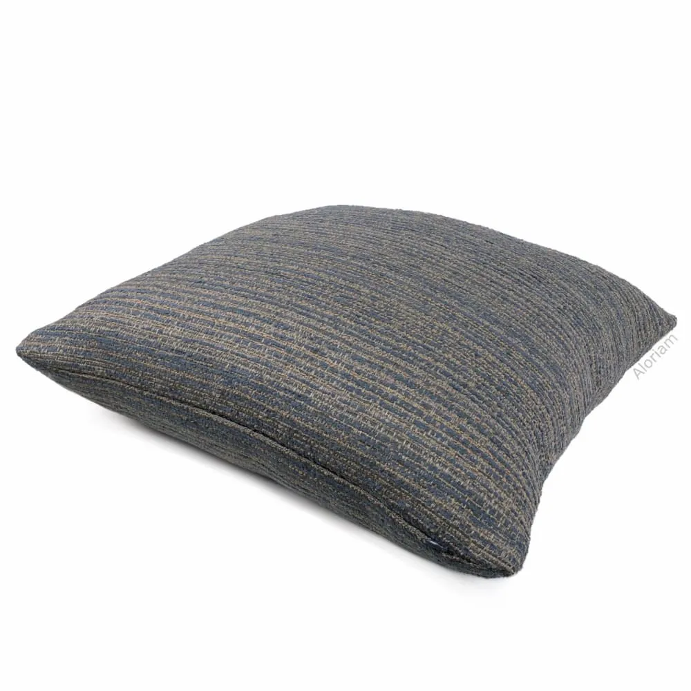 Desmond Slate Blue Brown Texture Pillow Cover