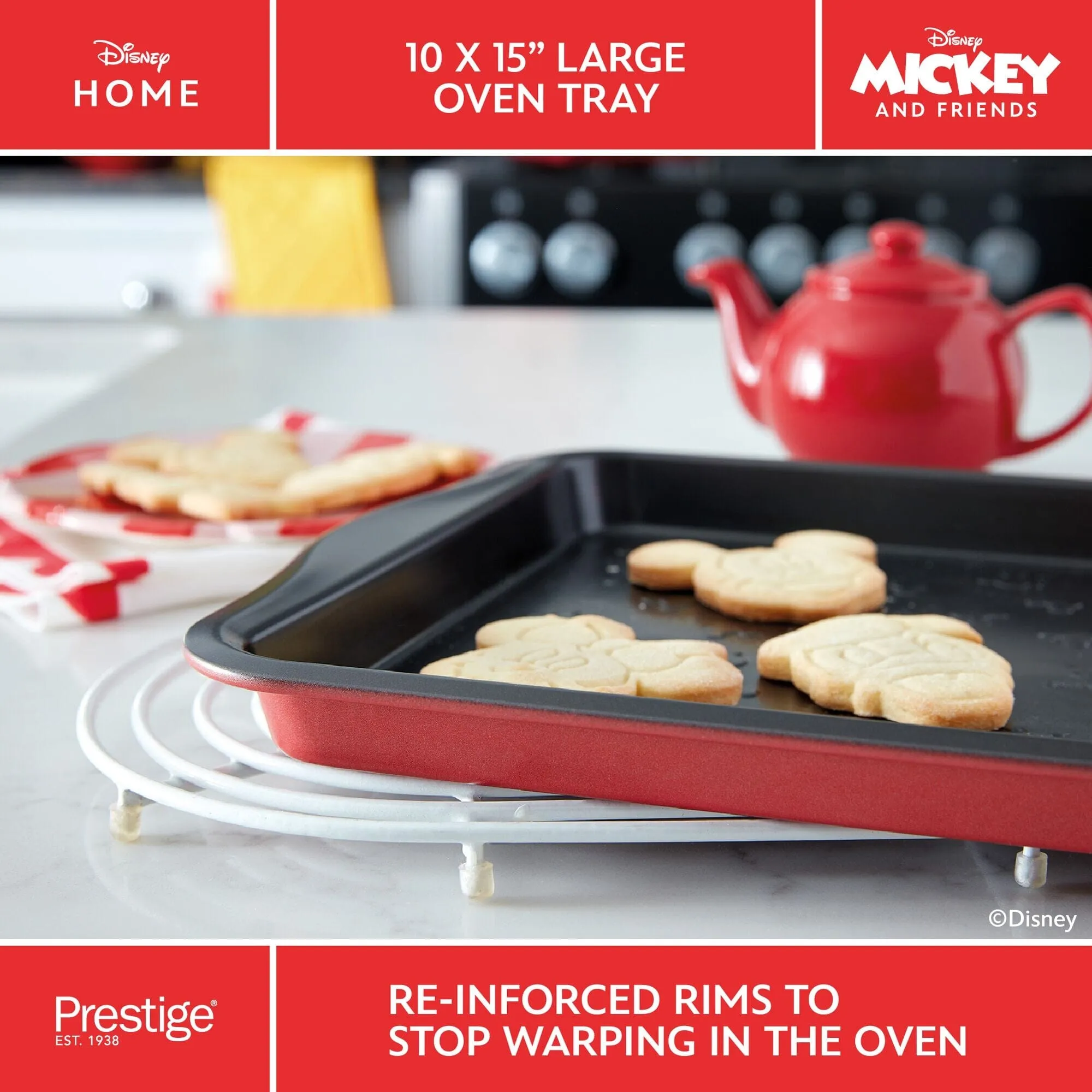 Disney Bake with Mickey: Large Non-Stick Baking Tray - 10" x 15"