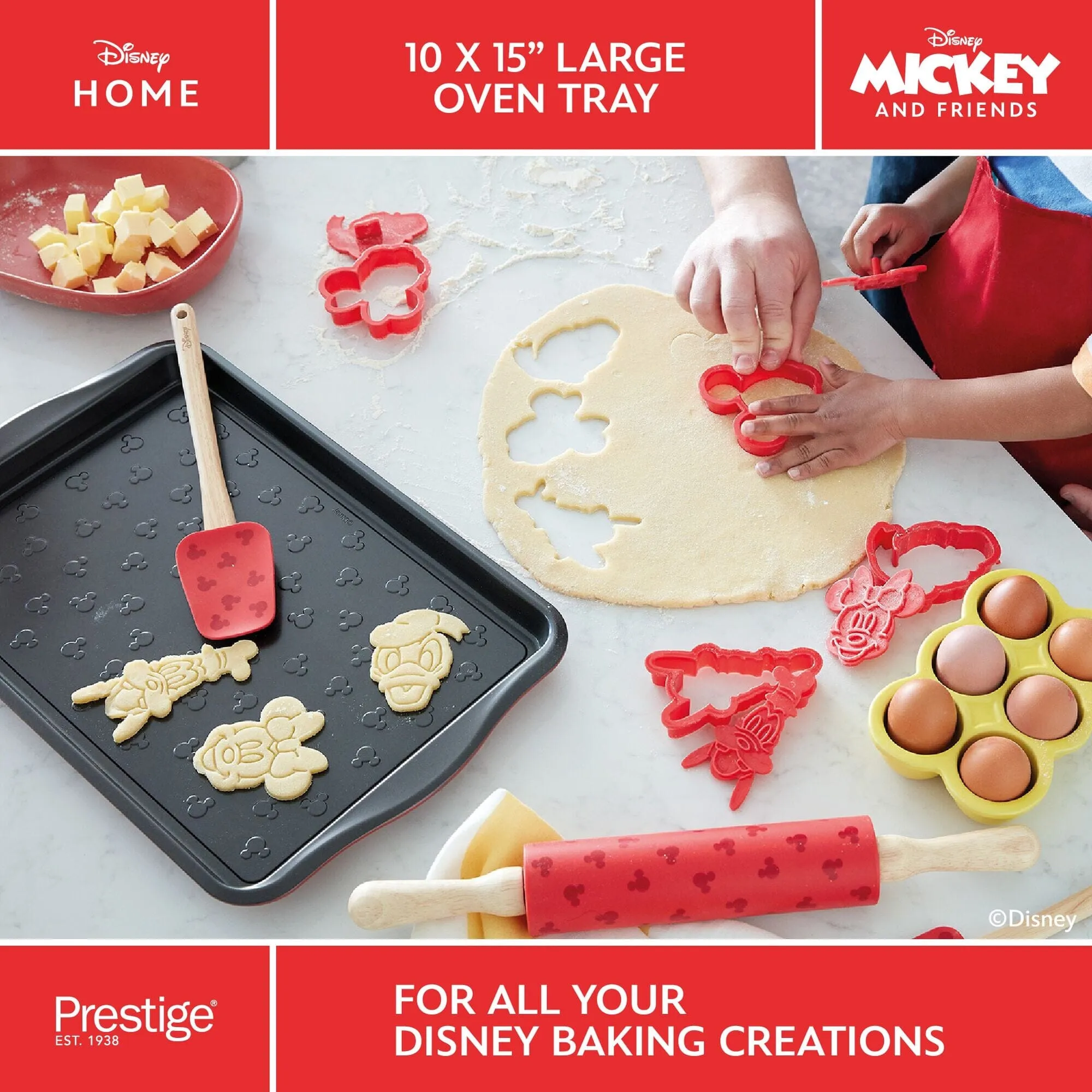 Disney Bake with Mickey: Large Non-Stick Baking Tray - 10" x 15"