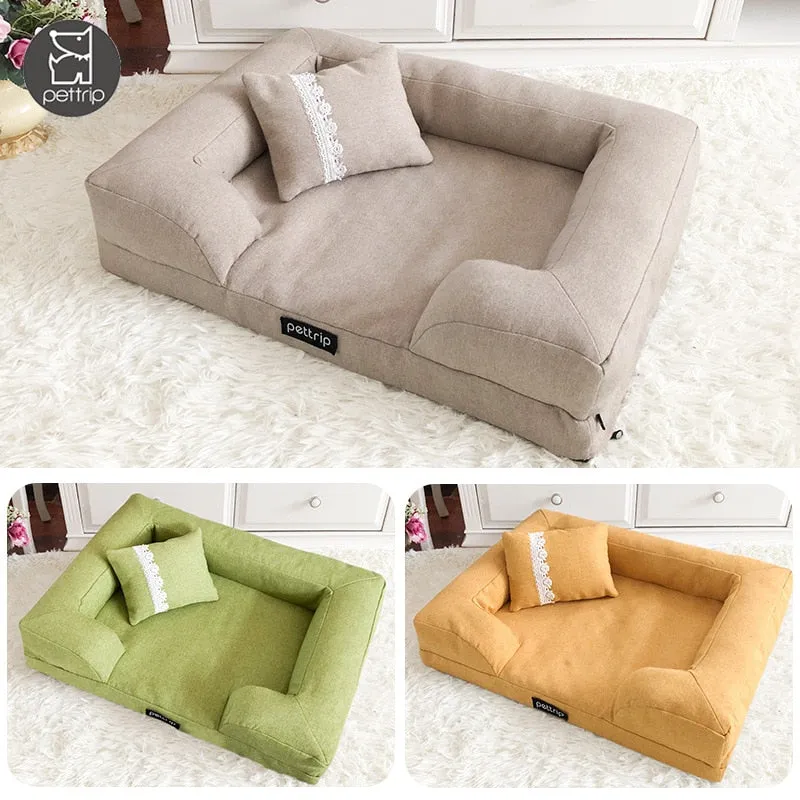 Dog Warm Supportive Bed Mattress Removable Washable Cover Lounge Sofa Small Medium Dogs 60x45cm