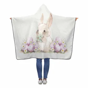 Easter Bunny Awd1344  Hooded Blanket 60"x50"