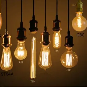 Edison Bulb E27 40W 60W 80W C35 ST64 T45 BT53 A60 G80 G95 G125 Filament Incandescent Light Ampoule Vintage Lamp For Decor