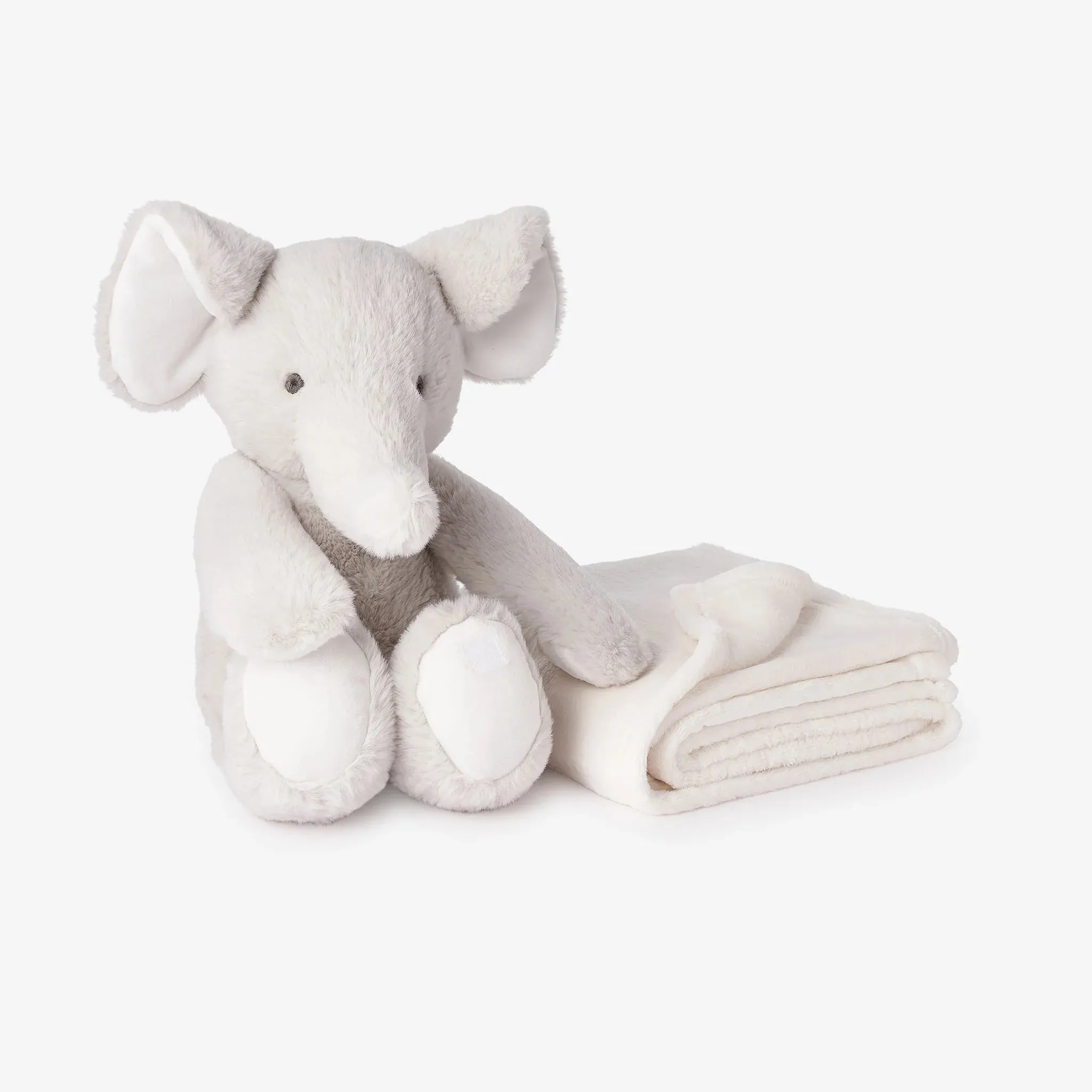 Elephant Bedtime Huggie Plush Toy with Blanket for baby.