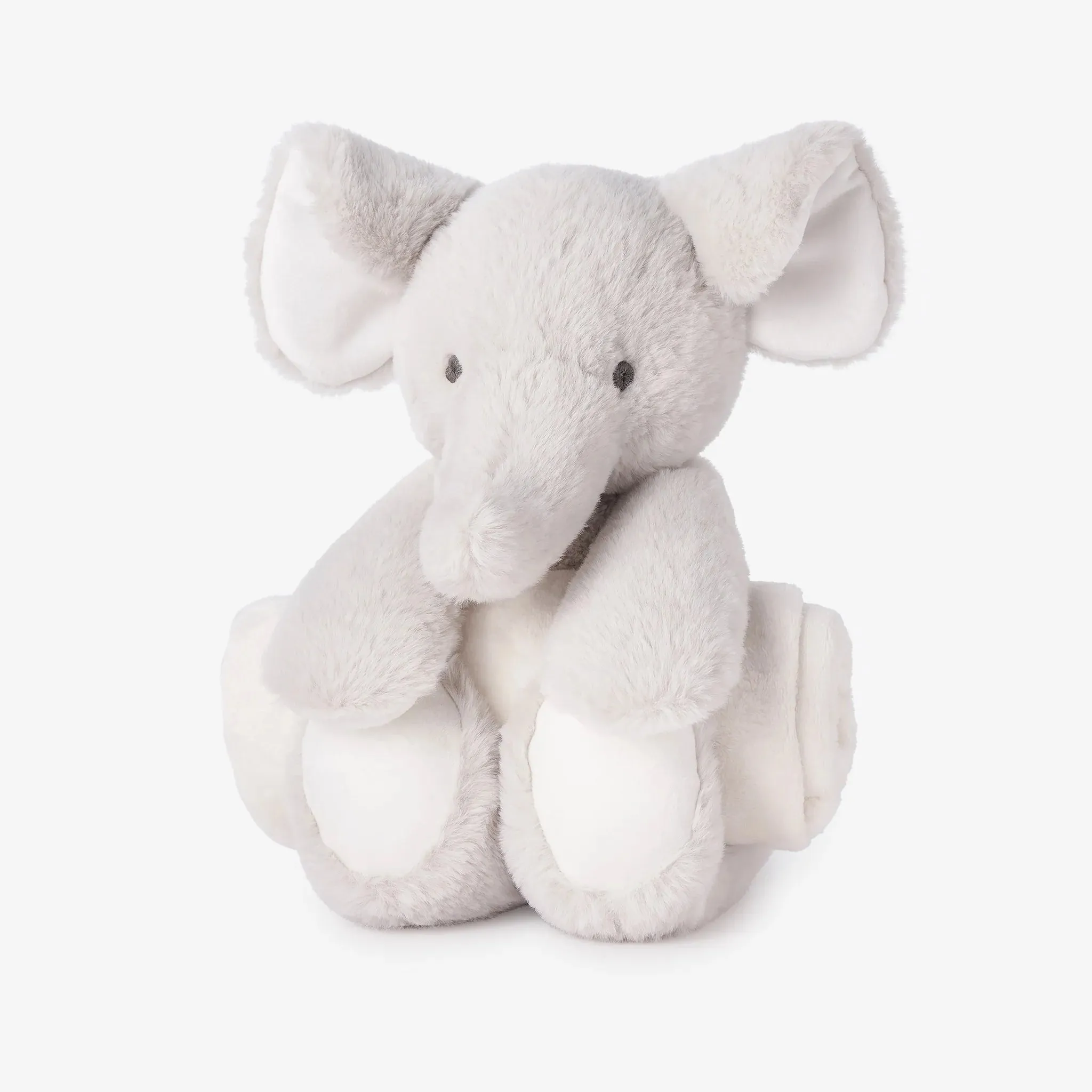 Elephant Bedtime Huggie Plush Toy with Blanket for baby.