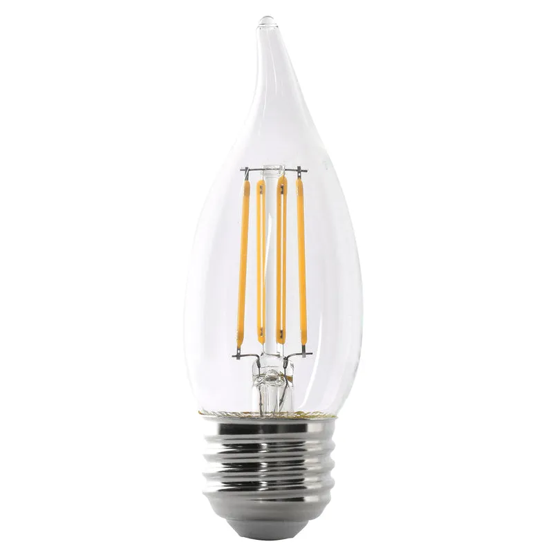 Feit CA10 (Flame Tip) E26 (Medium) LED Bulb Soft White 25 Watt Equivalence 2 pk