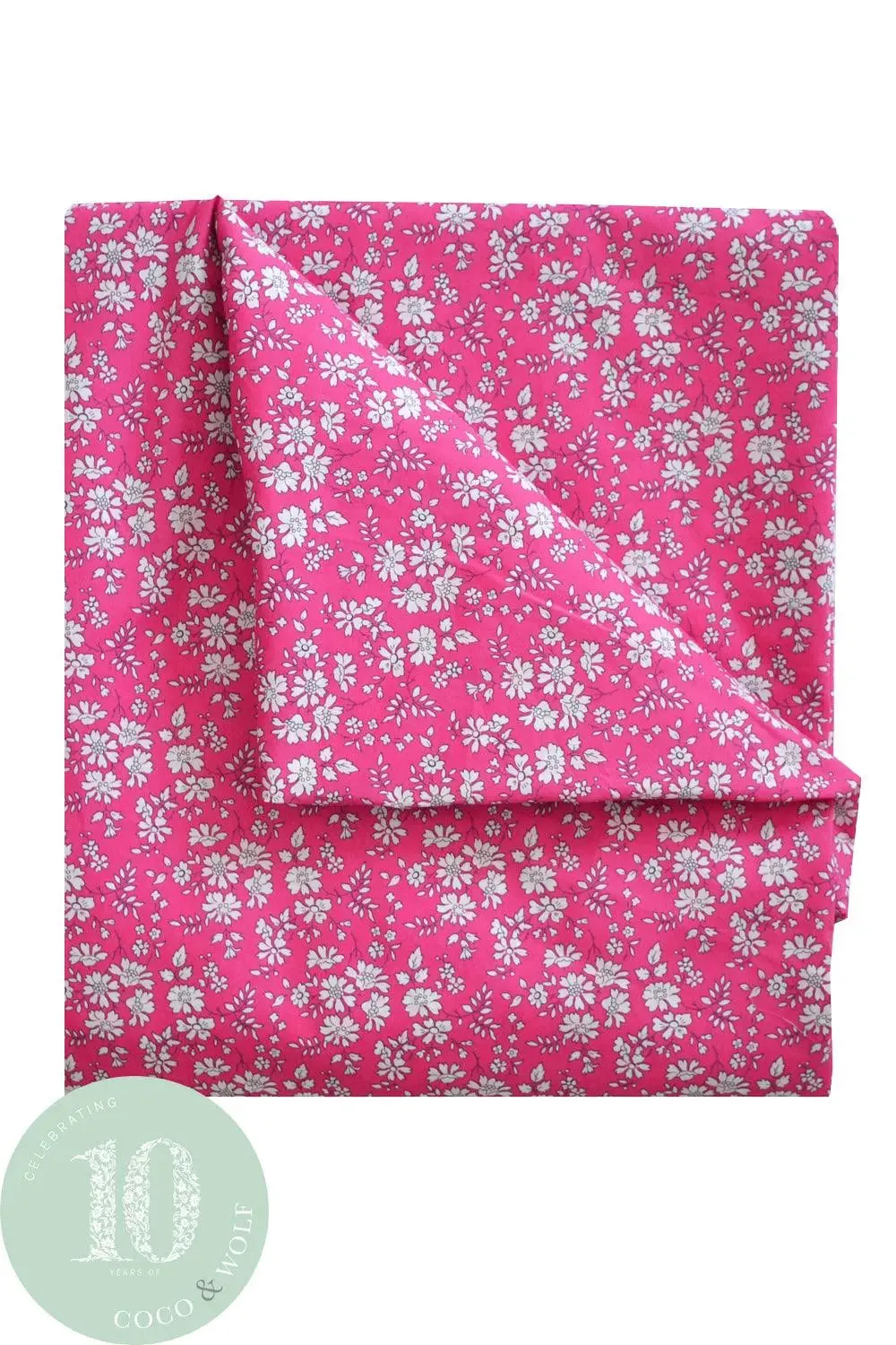 Flat Top Sheet Made With Liberty Fabric CAPEL FUCHSIA