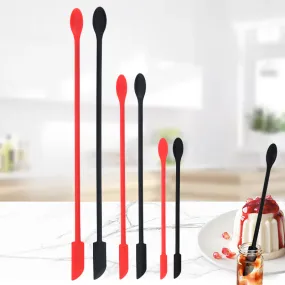 Flexible Long Handle Bottle Scraper Spoon Set