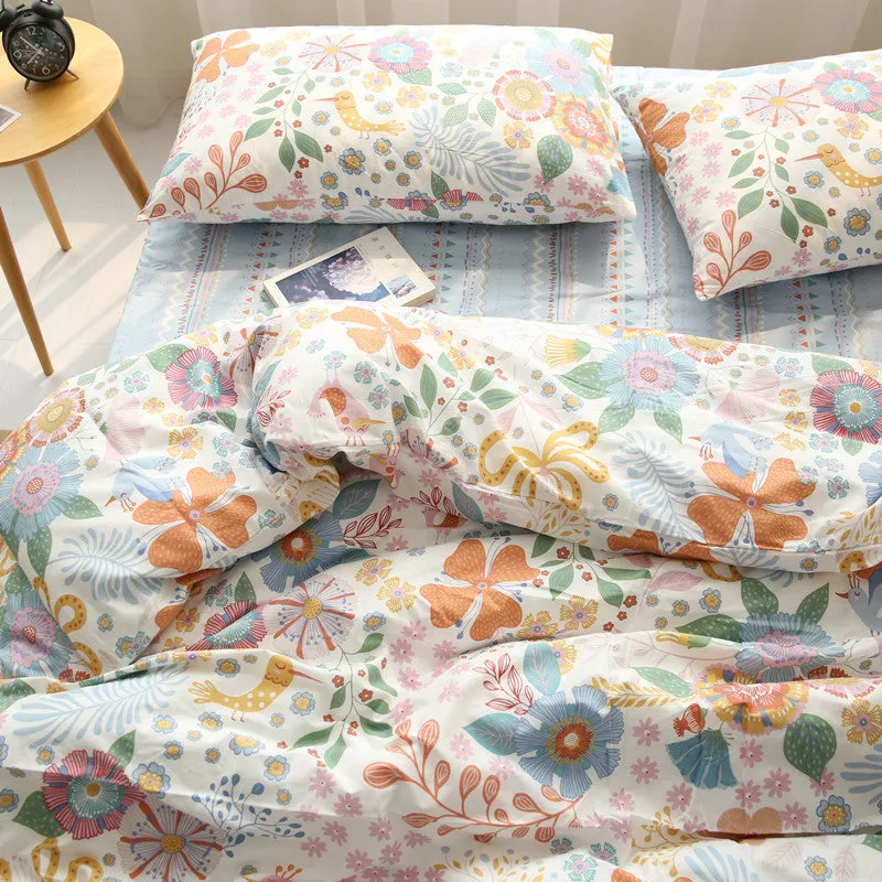 Four-piece Cotton Twill Bed Sheet Duvet Cover