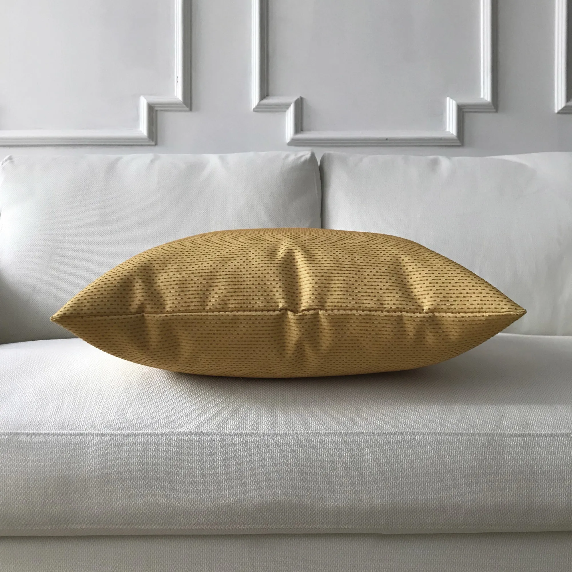 Gold Pinstriped Throw Pillow Cover 22x22