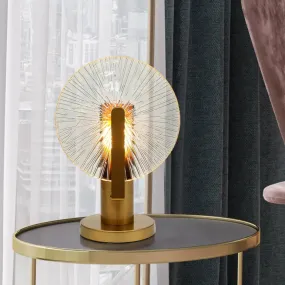 Gold Wheel Night Light - Post-Modern Table Lighting for Bedroom