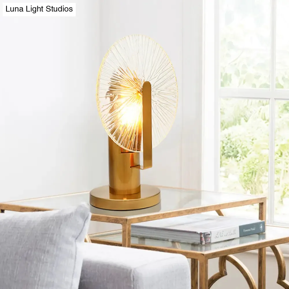 Gold Wheel Night Light - Post-Modern Table Lighting for Bedroom