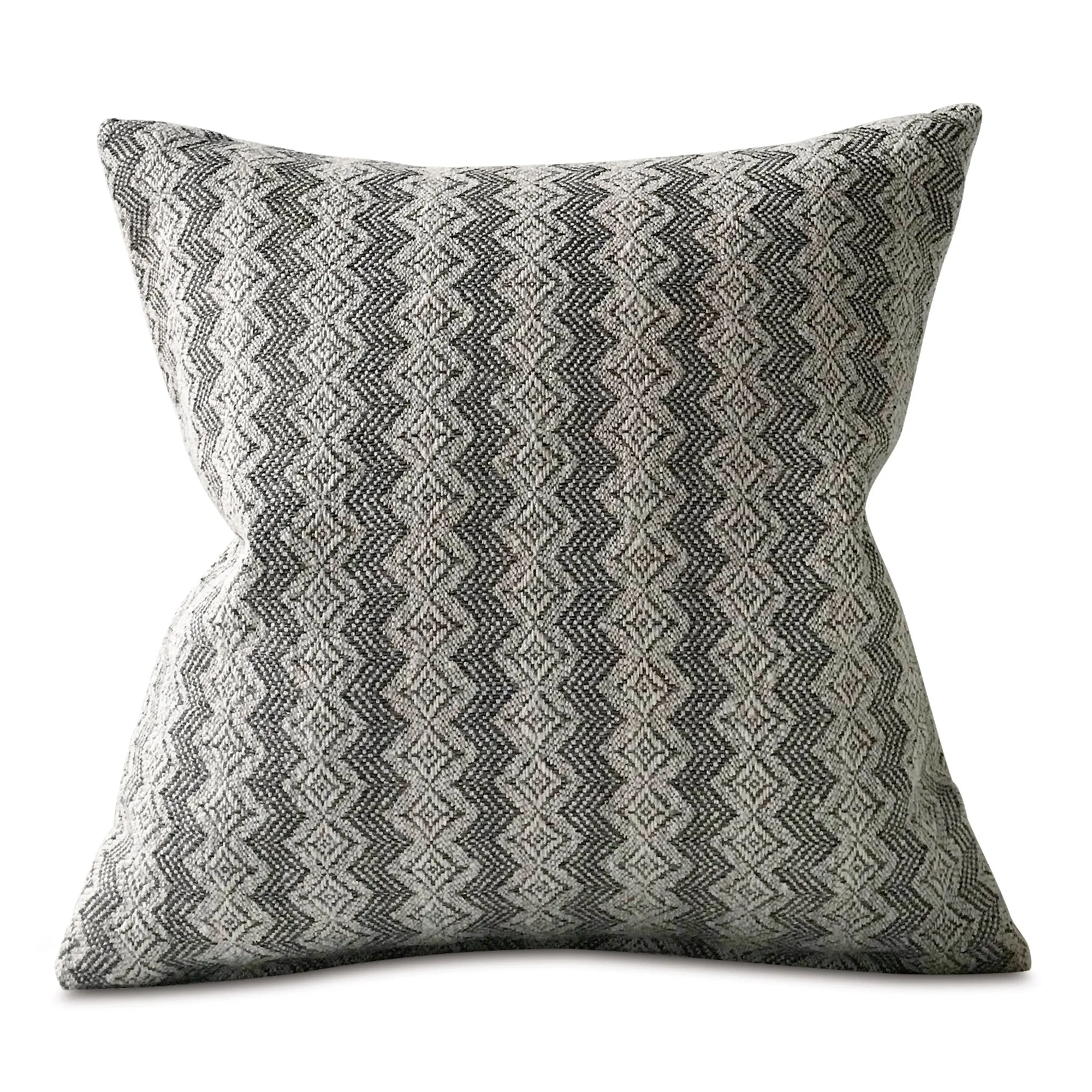 Gray Bohemian Ikat Throw Pillow Cover 20x20