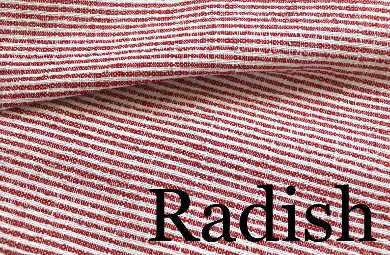 Grey, Navy, Red or Beige Striped Woven Pillow cover / Mattress stripe 20x20 / Pinstripe 16x16 / 26x26 ticking Euro Sham / 13x36 ticking pillow / Rustic Grey pillow