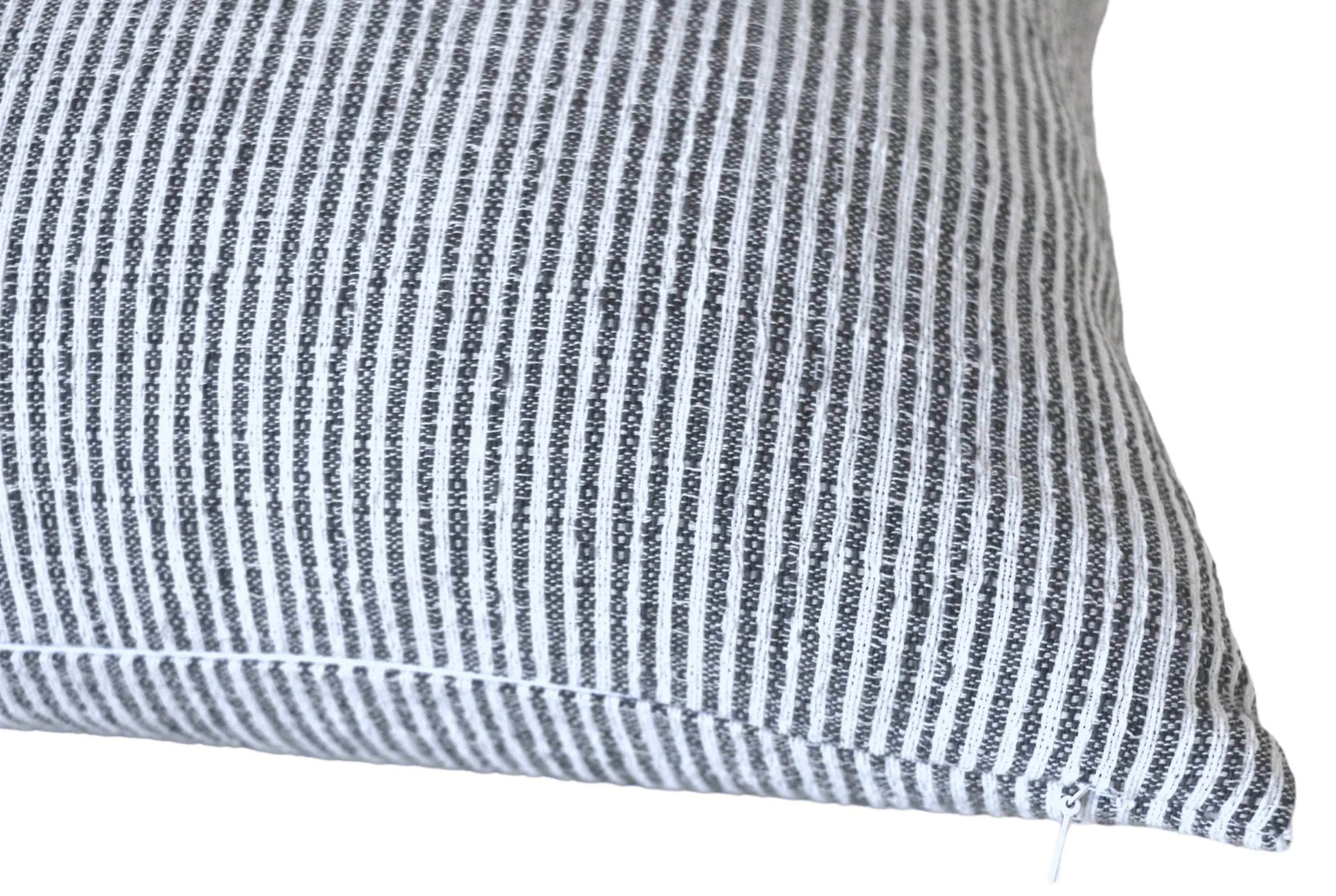 Grey, Navy, Red or Beige Striped Woven Pillow cover / Mattress stripe 20x20 / Pinstripe 16x16 / 26x26 ticking Euro Sham / 13x36 ticking pillow / Rustic Grey pillow