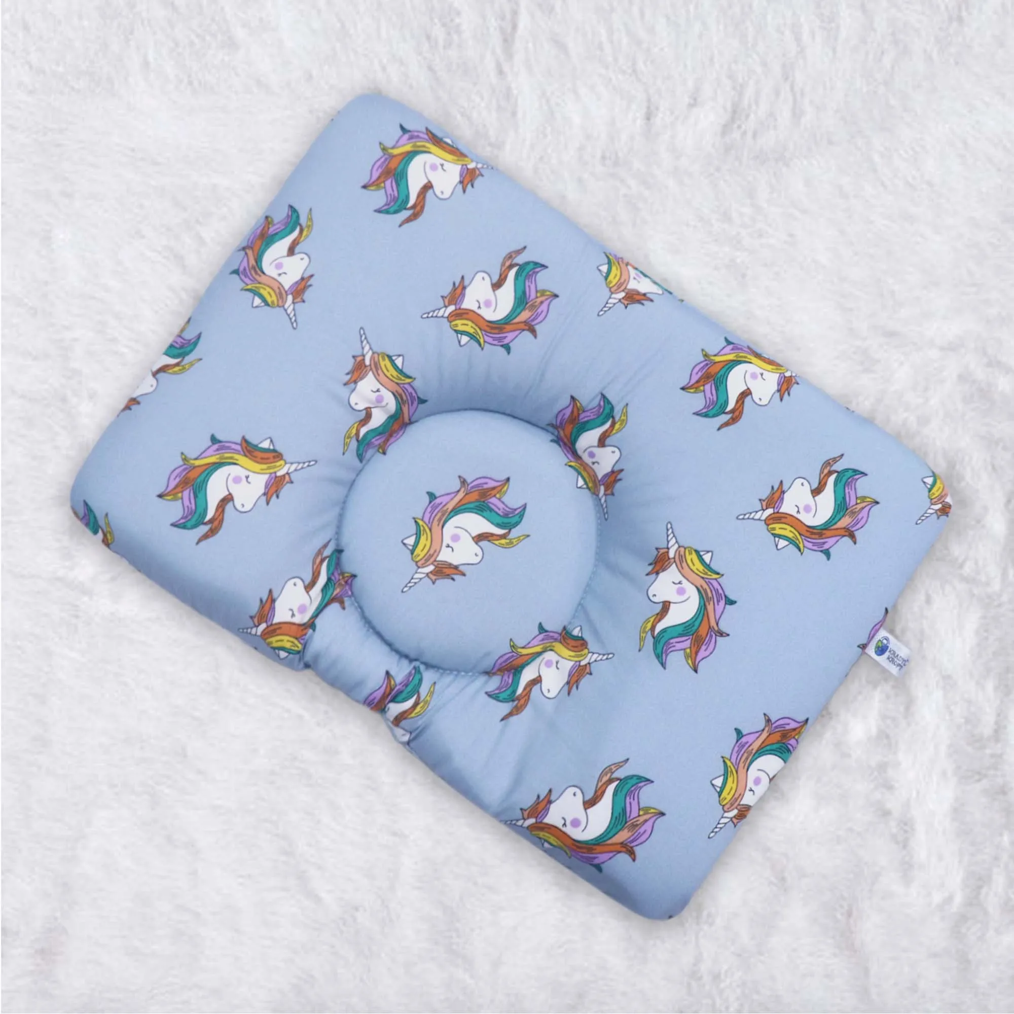 Grey Unicorn New Born Pillow | Baby Pillow | Head Shaping Pillow