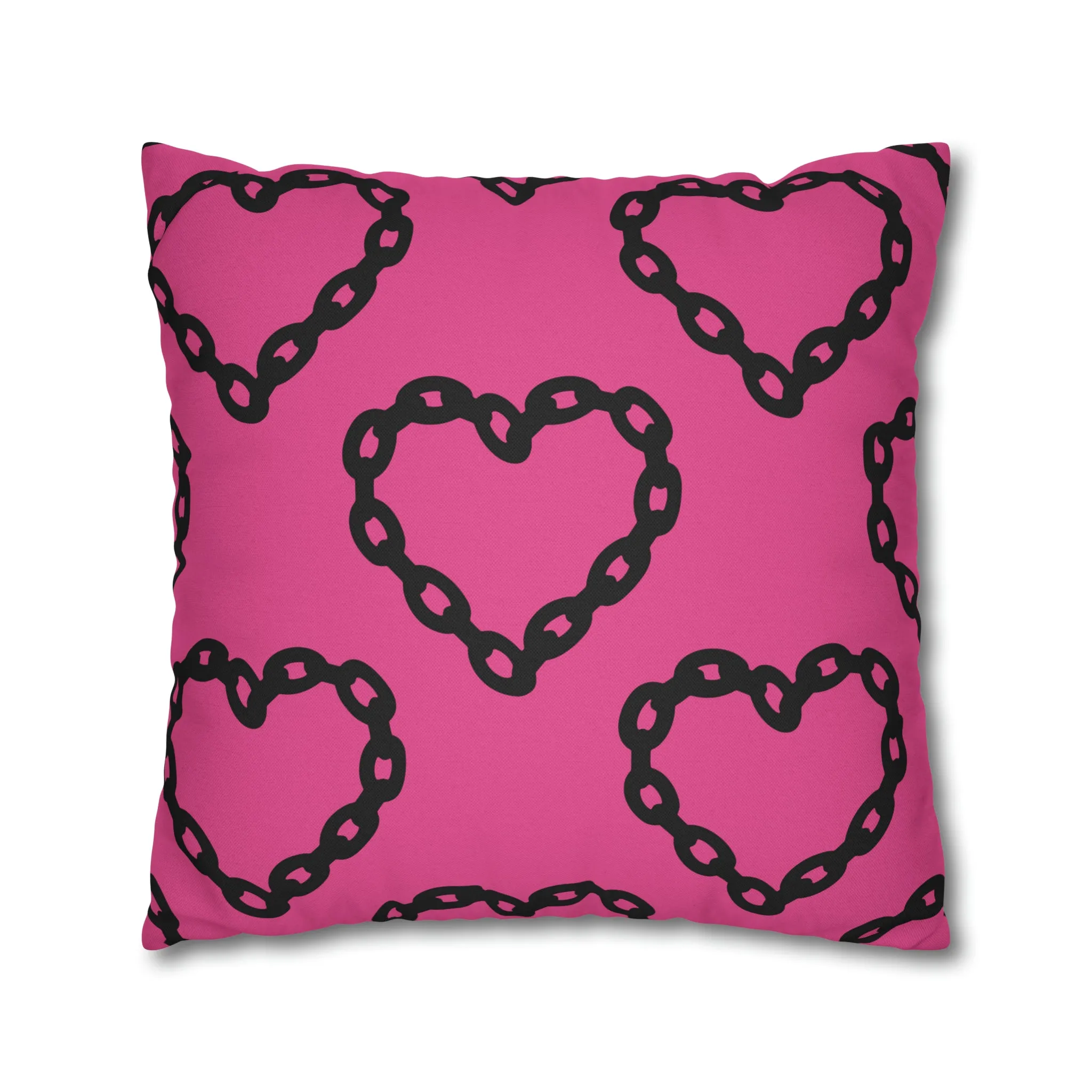 Heart with Chains Pillow Cover, Trendy Pillow Cover, College Pillow Cover