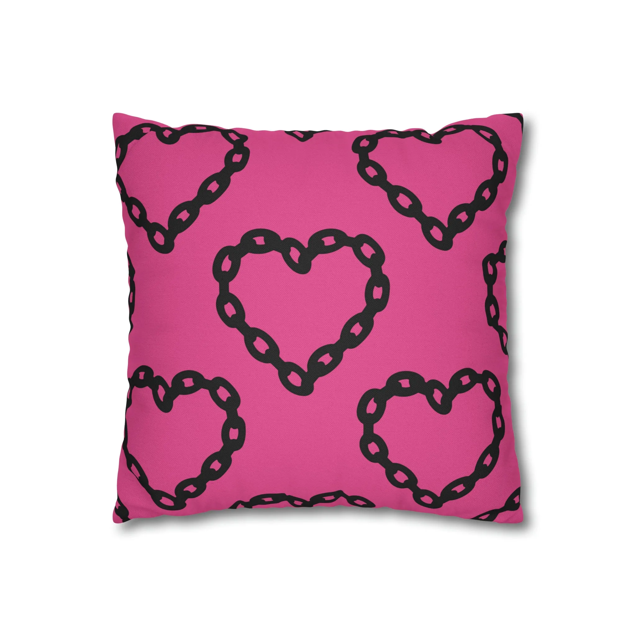 Heart with Chains Pillow Cover, Trendy Pillow Cover, College Pillow Cover