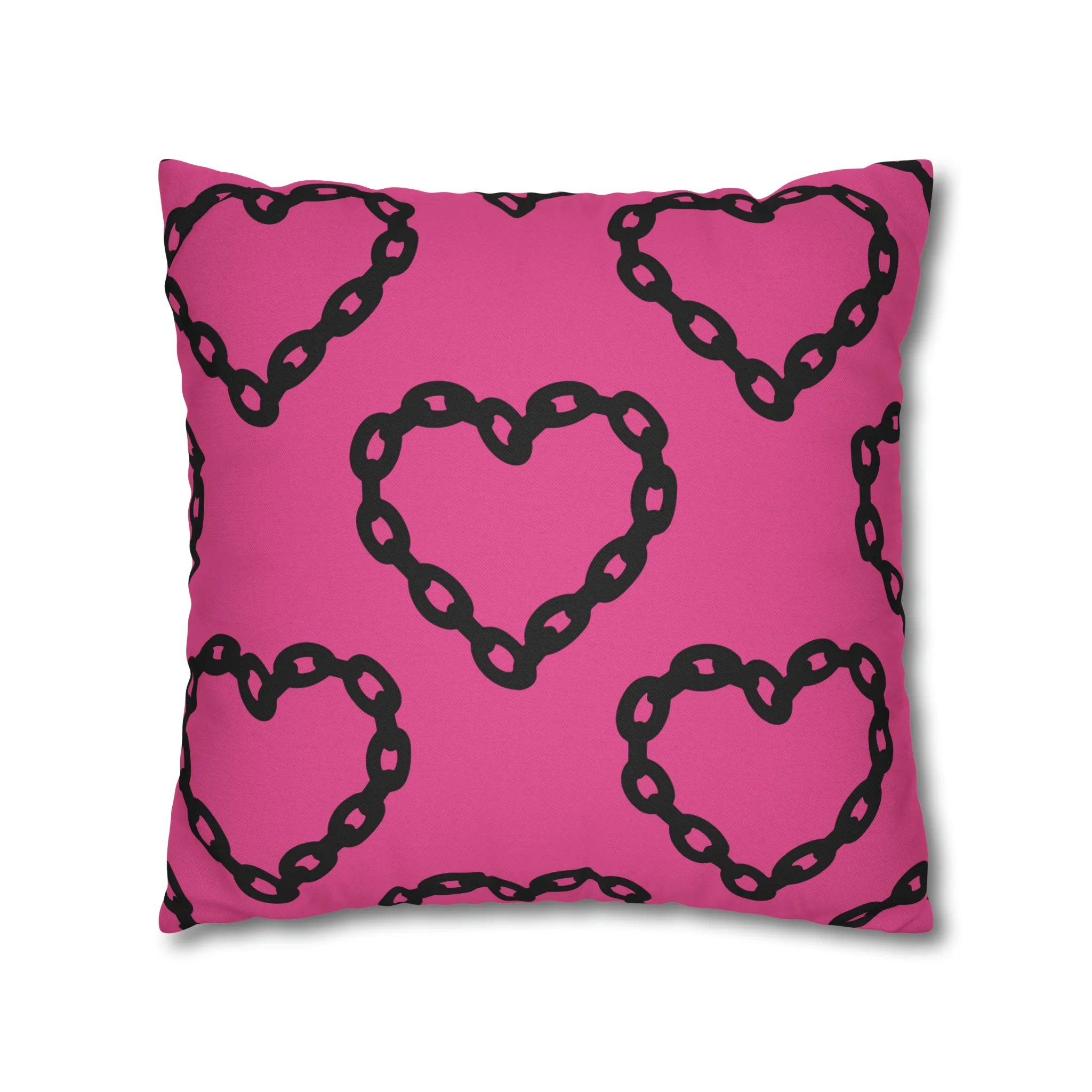 Heart with Chains Pillow Cover, Trendy Pillow Cover, College Pillow Cover