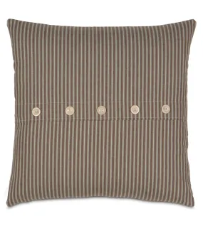 Heirloom Button Throw Pillow Cover 22x22 in Spa