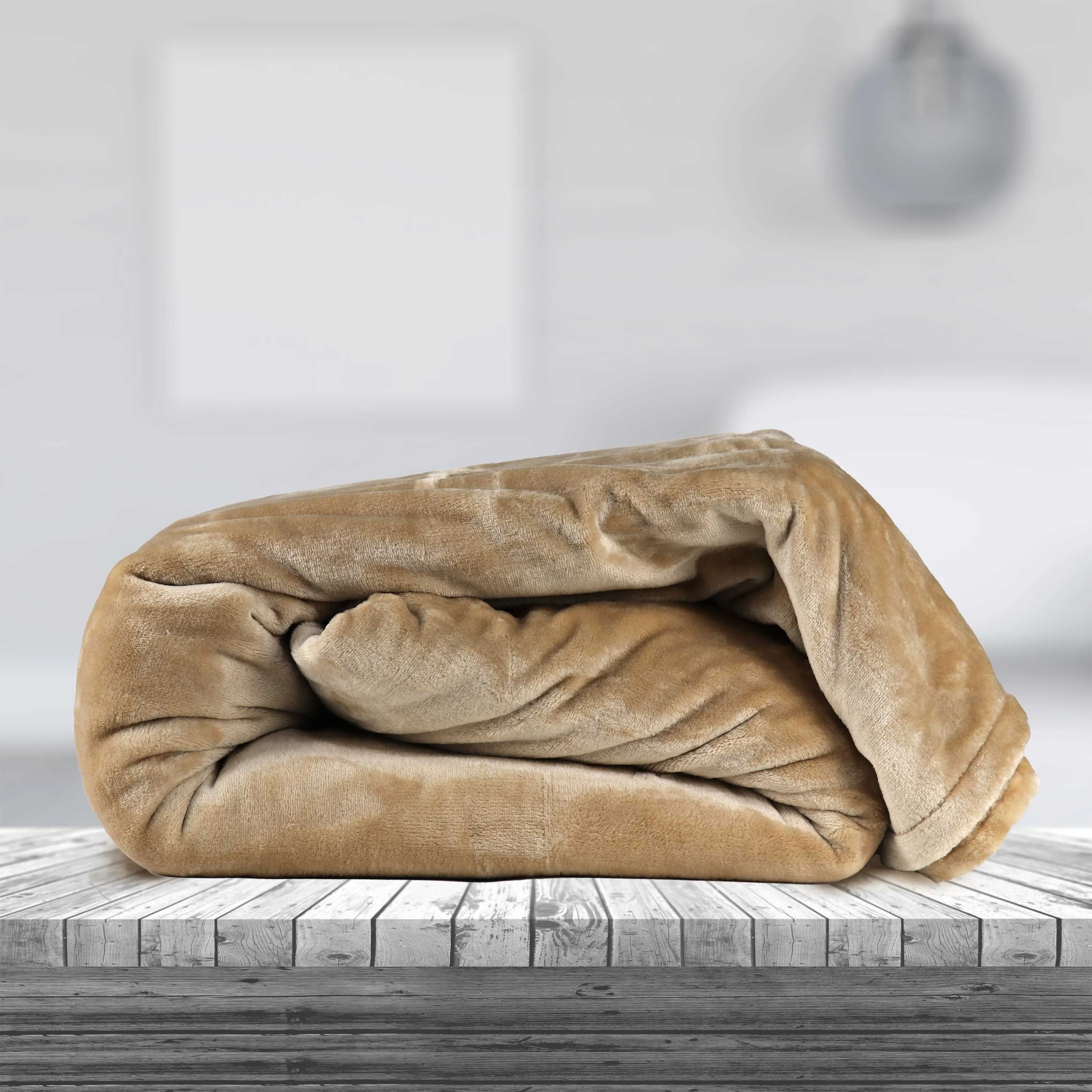 High Quality Beige Double Size Blanket 220x240cm Soft Flannel Blanket Suitable for All Seasons it is Warm Throw Blanket for Bedroom, Couch Sofa, Living Room, Fashion Sofa Bedding, Car, Sofa Recliner