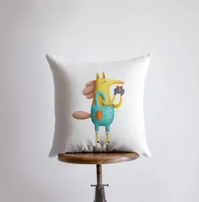 Horse giving gift Pillow | Throw Pillow | Horse Lover | Tiny House Decor | Cowgirl Pillow | Horse Pillow Pet