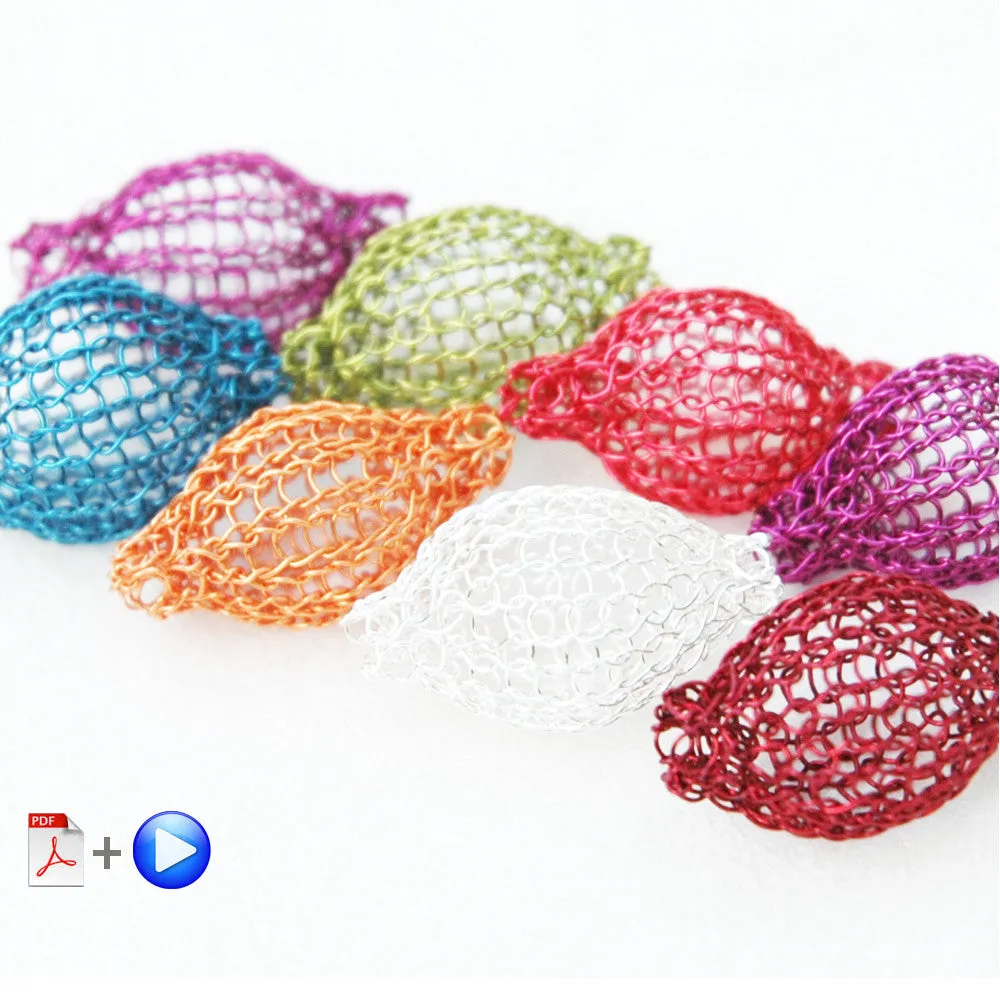 How to crochet bubble beads , volume wire beads video tutorial