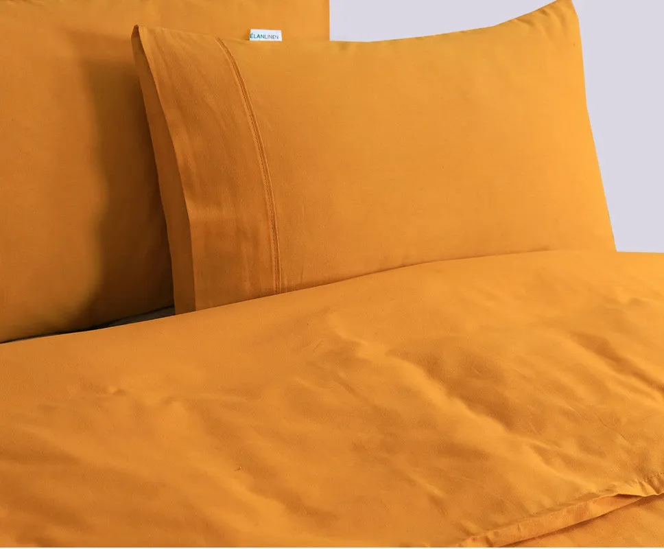 Hypoallergenic 500TC Egyptian Cotton Mustard Quilt Cover Set