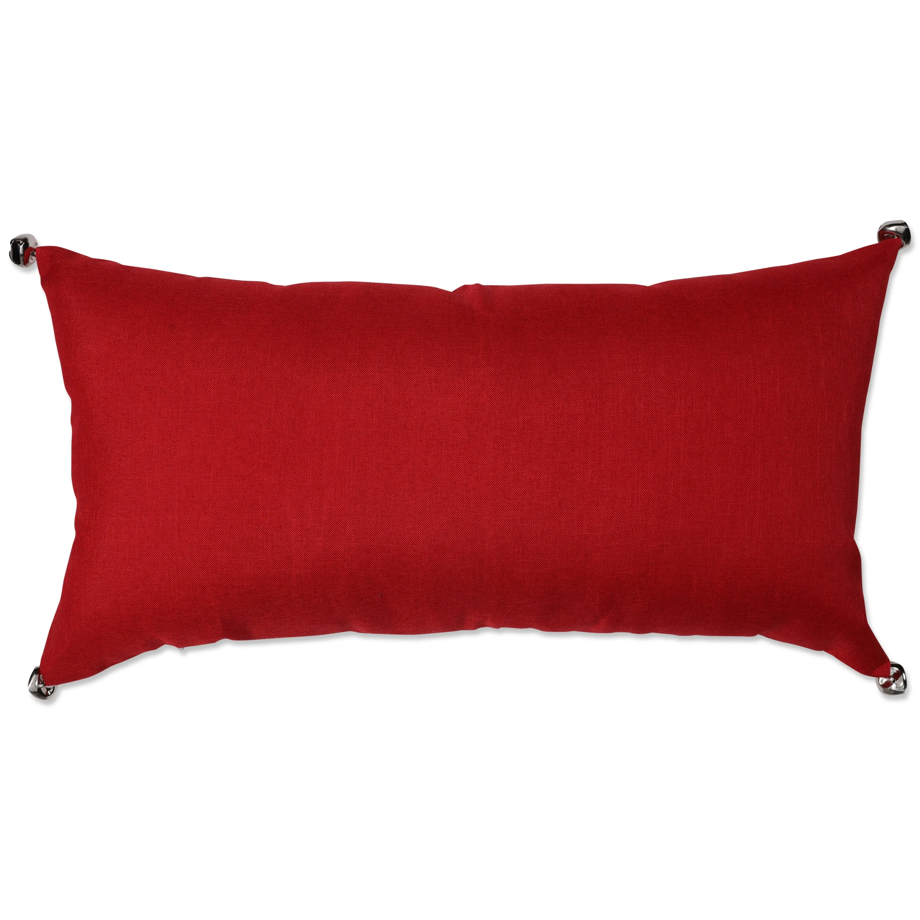 Indoor Jingle All The Way Christmas Red Rectangular Throw Pillow Cover