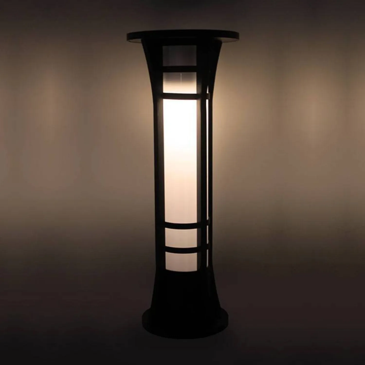 industrial Solar LED Bollard Light Dual Colour in Black (ø300mmx800mm) Solar Lighting Direct