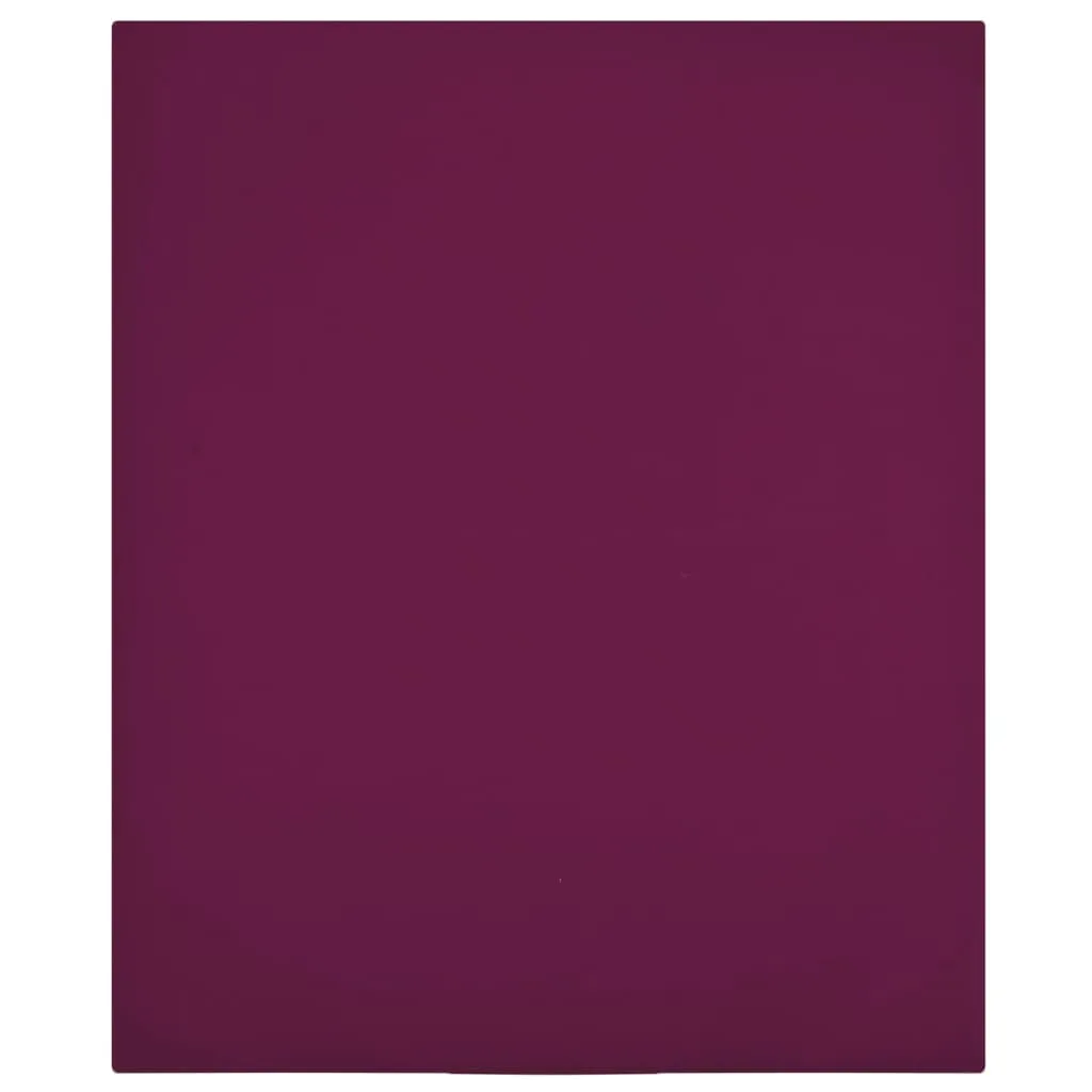 Jersey Fitted Sheets 2 pcs Bordeaux 90x200 cm Cotton