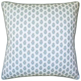 Julian Beige & Spa Blue Decorative Pillow Ryan Studio