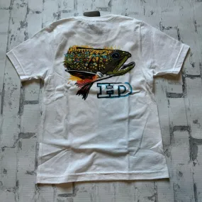 KIDS Hammer Down "Trout" Short Sleeve T-shirt - White