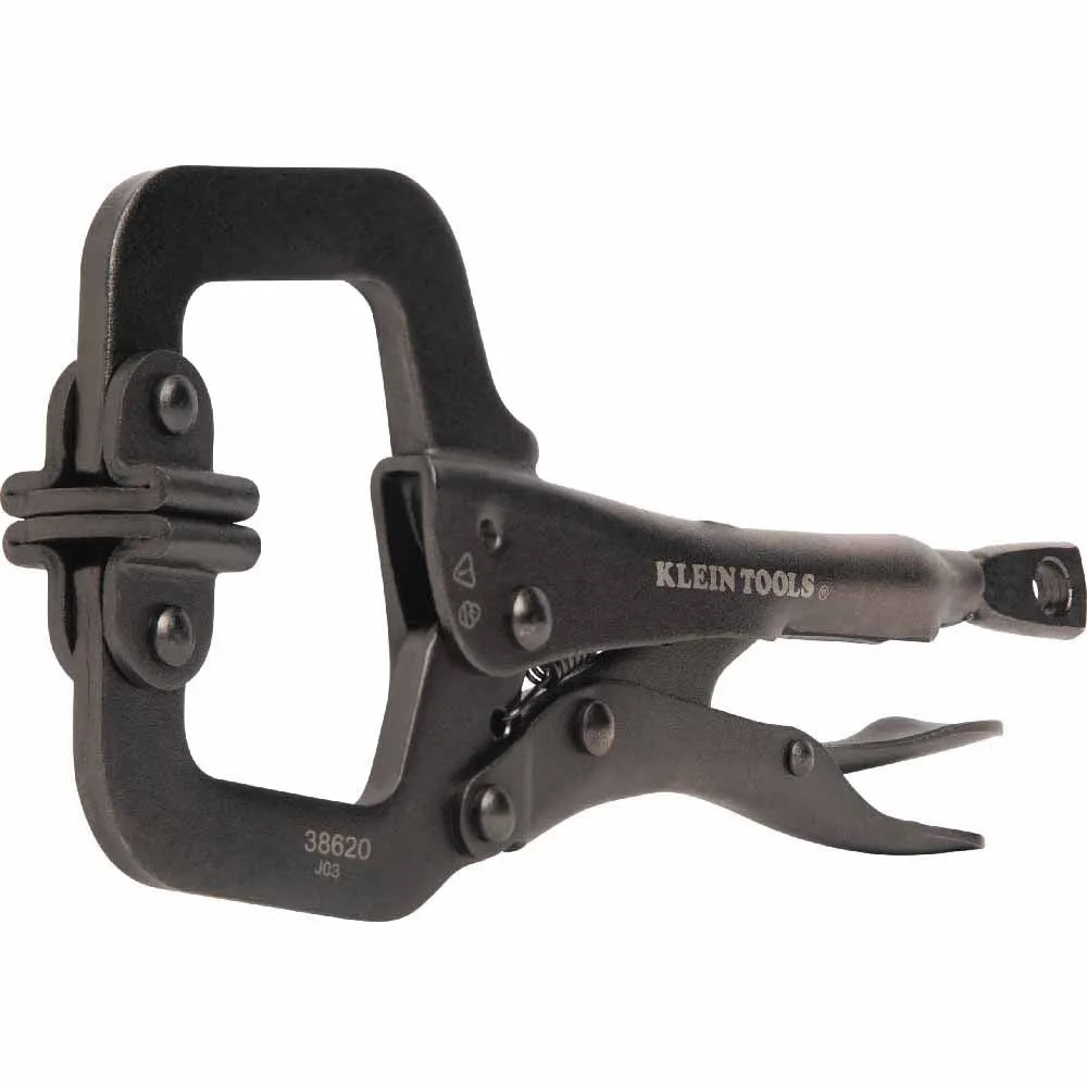 Klein 38662 C-Clamp Locking Pliers with Swivel Jaws Set, 6" and 11", 2-Piece