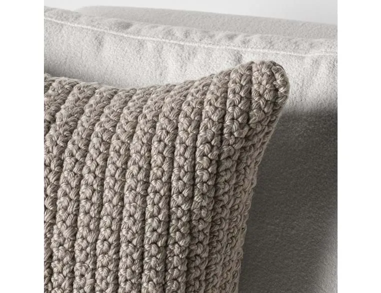 Knitted Natural Indoor/Outdoor 22" Pillow