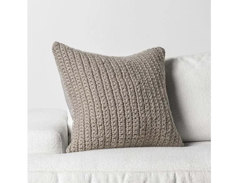 Knitted Natural Indoor/Outdoor 22" Pillow