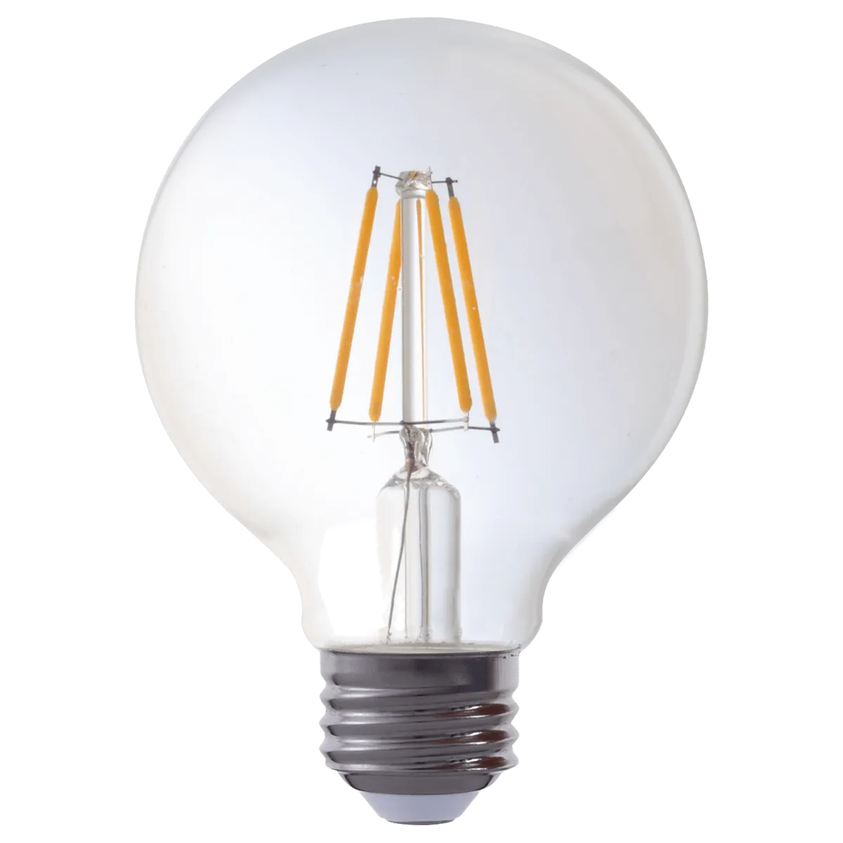 LED Advantage Filament G25 320 Deg, 4.5W-470lm, Dimmable, 80CRI, 2700K, E26, 120VAC Clear