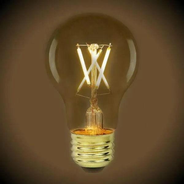 LED Filament Bulb - A19 Vintage - 7 Watt - Amber - 2200K - 600 Lumens