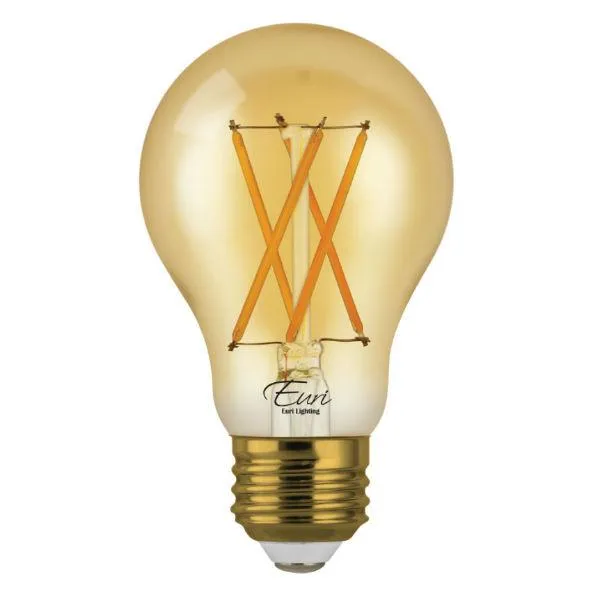 LED Filament Bulb - A19 Vintage - 7 Watt - Amber - 2200K - 600 Lumens