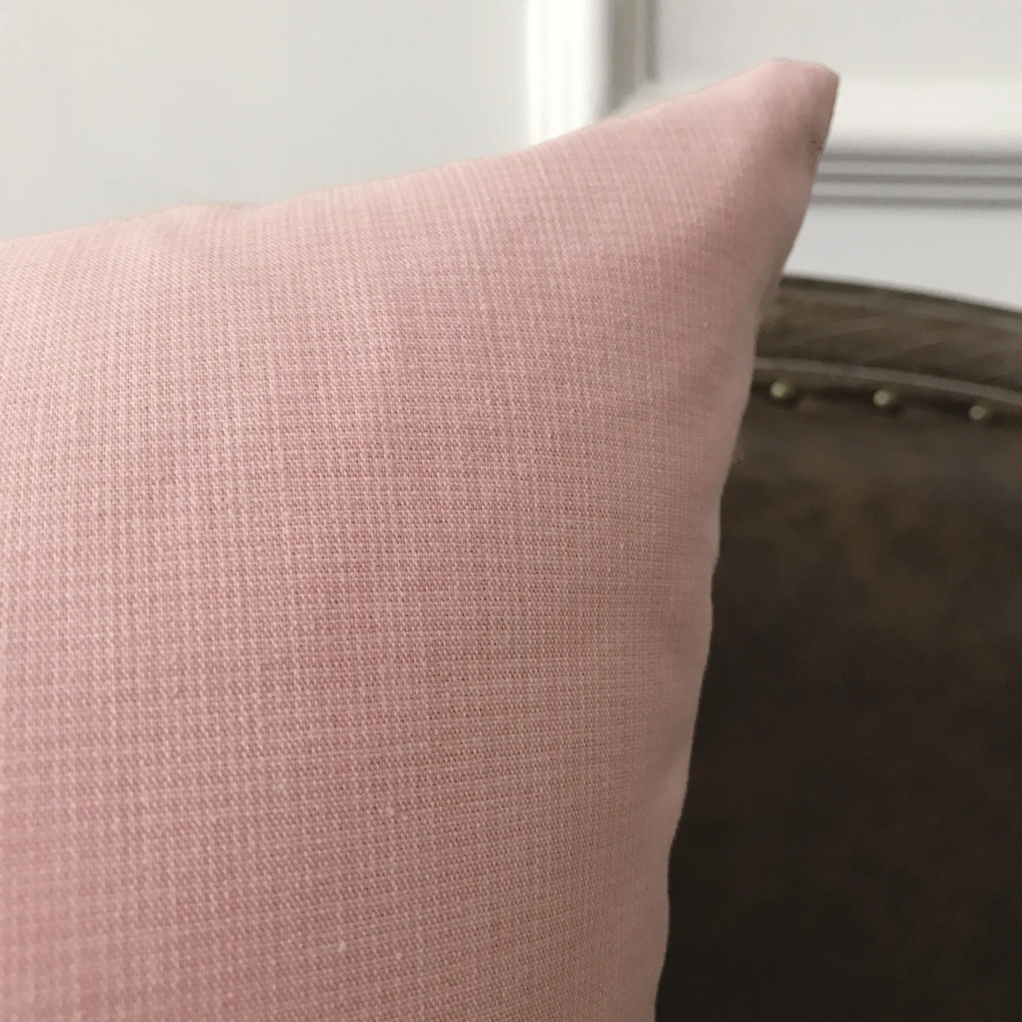 Lightly Dusted Pink Throw Pillow Cover 22x22