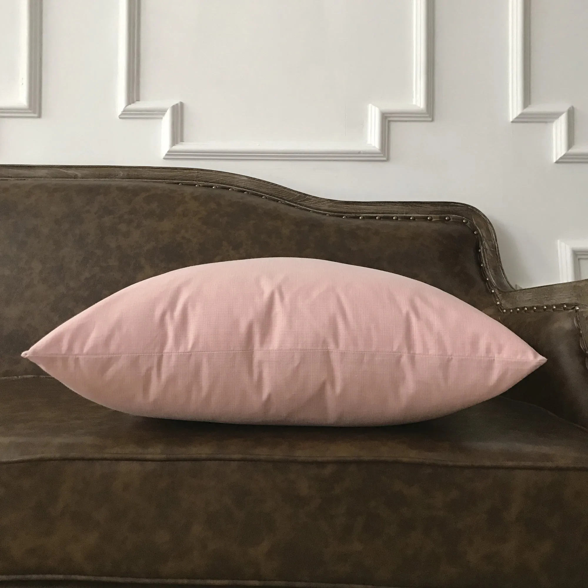 Lightly Dusted Pink Throw Pillow Cover 22x22