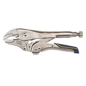 Locking Pliers With Cutter, Curved Jaw, 10-In.