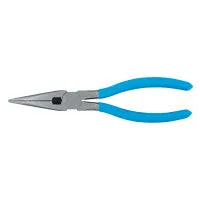 Long Nose Pliers, Straight Needle Nose, High Carbon Steel, 8 3/8 in