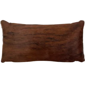 Lumbar Pillow - Brown and Black Brindle Cowhide - 4" x 12" (LPIL104)