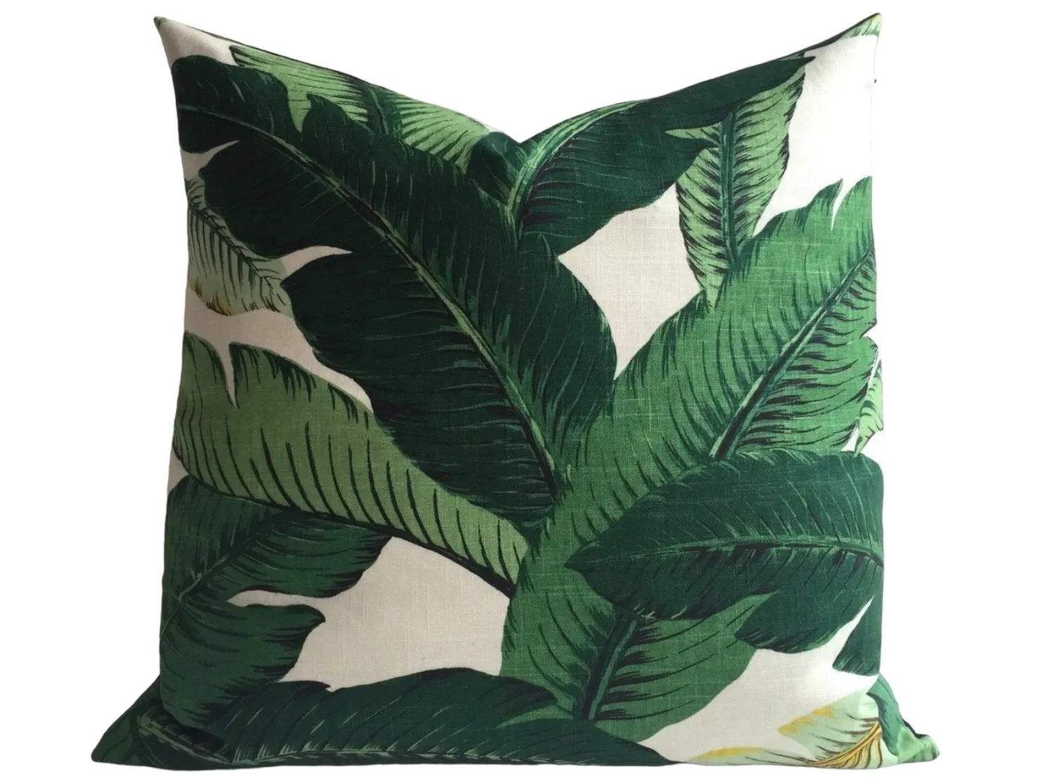 Lush: Banana Leaf Linen Pillow Cover