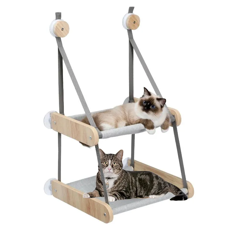 Luxury Cat Window Double Layer Hammock