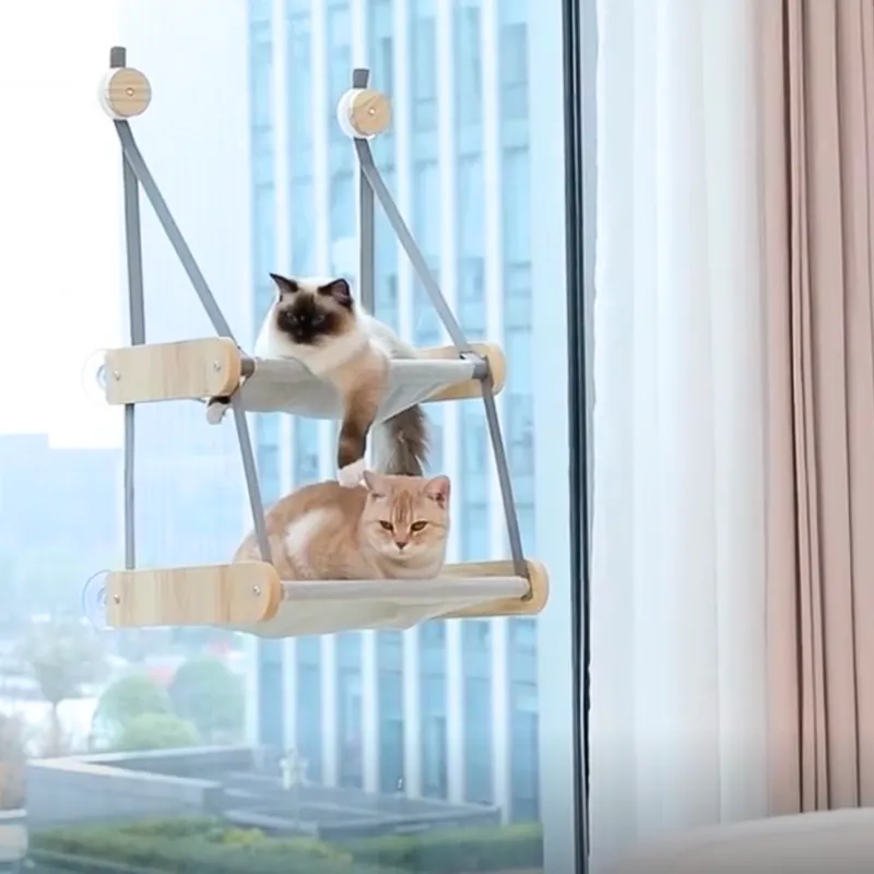 Luxury Cat Window Double Layer Hammock