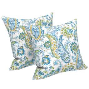 LVTXIII Outdoor Throw Pillow Covers 18" x 18" Light Paisley (Pack of 2)