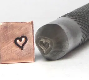 Mini Sassy Heart 3x4 mm design stamp professional grade  with you in mind for stainless.